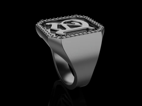 Initial signet ring model 1015 3D Print Model