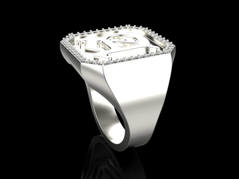 Initial signet ring model 1015 3D Print Model