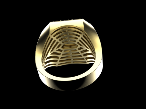 Initial signet ring model 1015 3D 打印模型