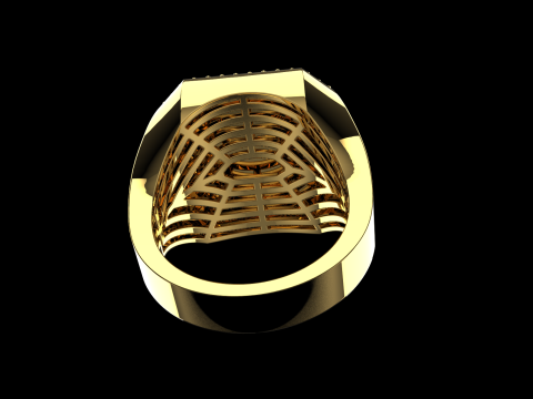 Initial signet ring model 1015 3D 打印模型