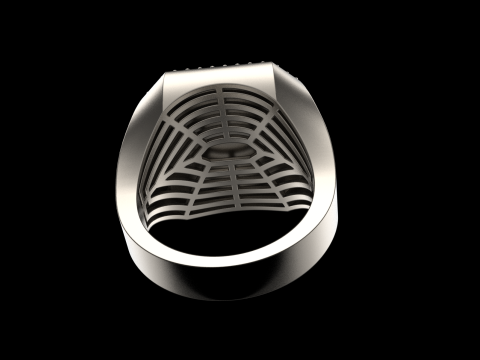 Initial signet ring model 1015 3D 打印模型
