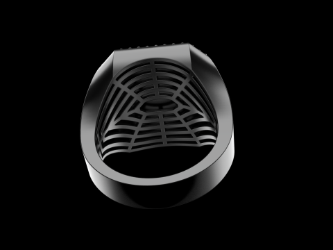 Initial signet ring model 1015 3D 打印模型