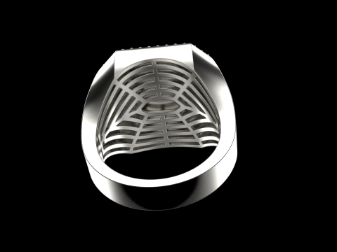 Initial signet ring model 1015 3D 打印模型
