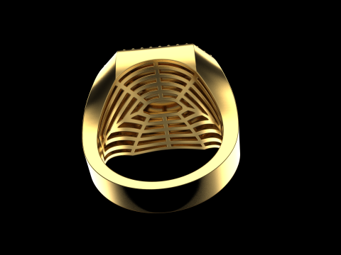 Initial signet ring model 1015 3D 打印模型