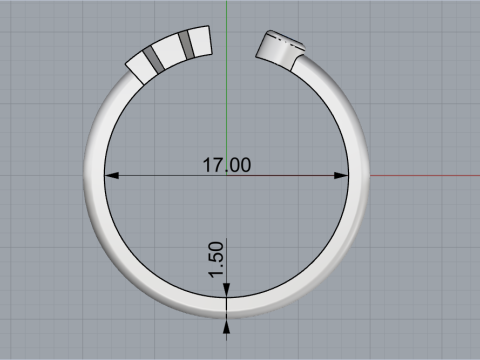 Initial ring model 1014 Modelo de Impressão 3D