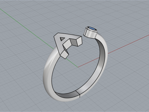 Initial ring model 1014 Modelo de Impressão 3D
