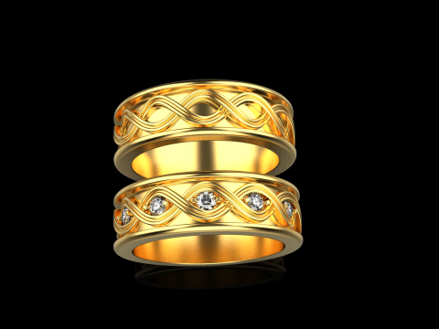 Wedding rings model 1013 3D Print Model