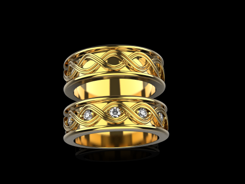 Wedding rings model 1013 3D Baskı Modeli