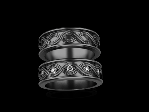Wedding rings model 1013 3D Baskı Modeli