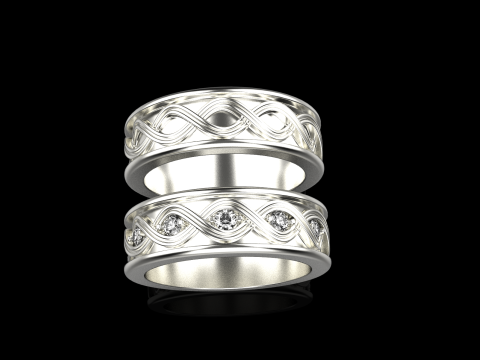 Wedding rings model 1013 3D Baskı Modeli