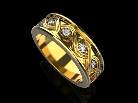 Wedding ring model 1012 3D Print Model