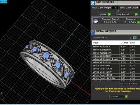 Wedding ring model 1012 3D Print Model