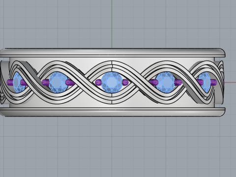 Wedding ring model 1012 3Dプリントモデル