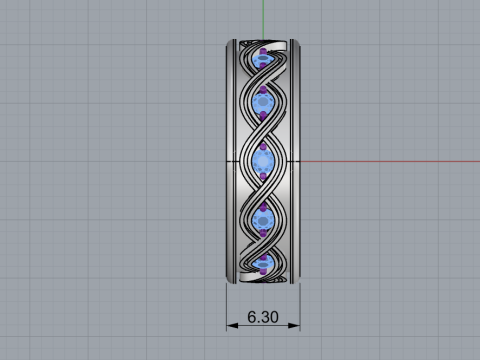 Wedding ring model 1012 3Dプリントモデル