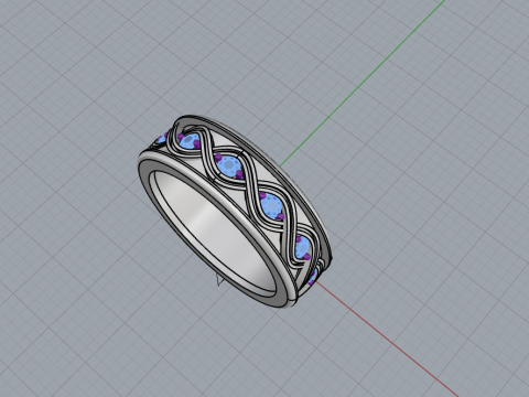 Wedding ring model 1012 3Dプリントモデル