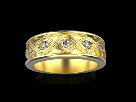Wedding ring model 1012 3D Print Model