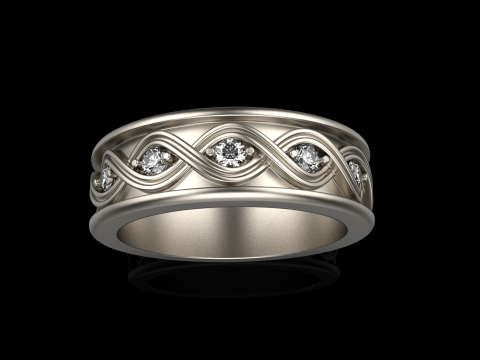 Wedding ring model 1012 3Dプリントモデル