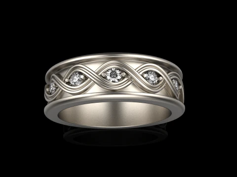 Wedding ring model 1012 3D Print Model