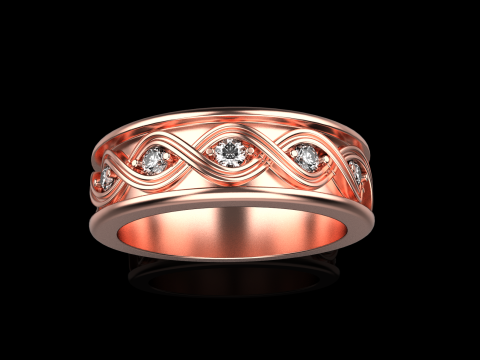 Wedding ring model 1012 3Dプリントモデル