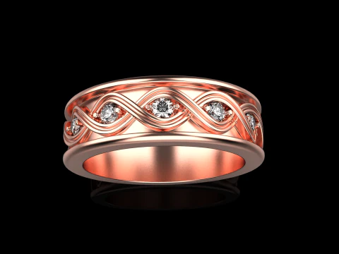 Wedding ring model 1012 3D Print Model