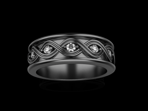 Wedding ring model 1012 3Dプリントモデル