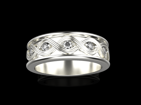 Wedding ring model 1012 3Dプリントモデル
