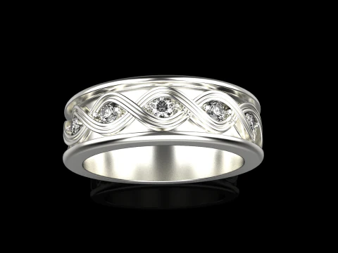 Wedding ring model 1012 3D Print Model