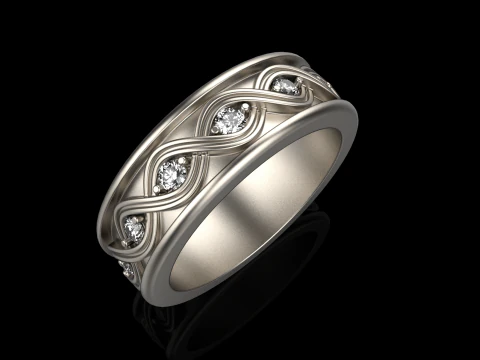 Wedding ring model 1012 3D Print Model