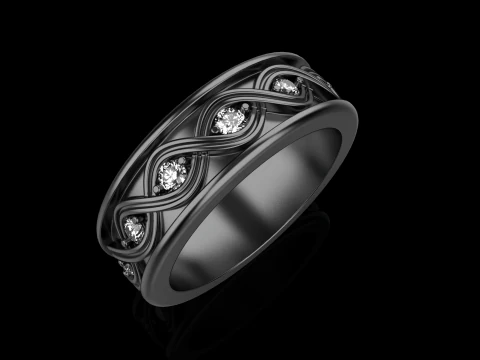 Wedding ring model 1012 3D Print Model