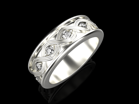 Wedding ring model 1012 3Dプリントモデル