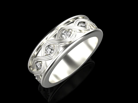 Wedding ring model 1012 3D Print Model