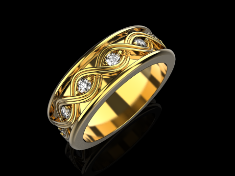 Wedding ring model 1012 3Dプリントモデル
