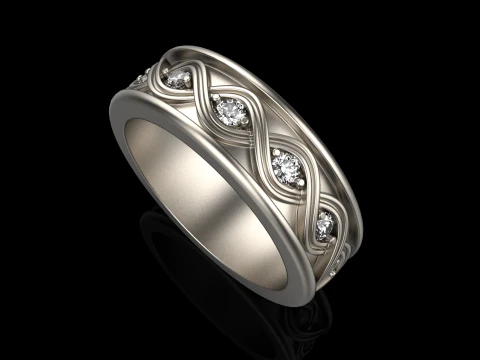 Wedding ring model 1012 3D Print Model