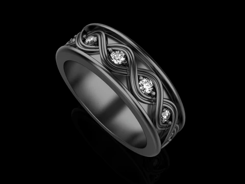 Wedding ring model 1012 3D Print Model