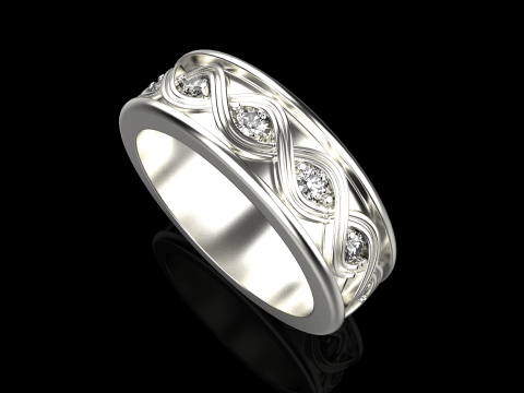 Wedding ring model 1012 3Dプリントモデル