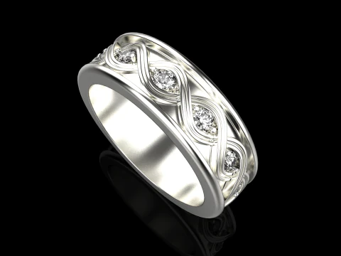 Wedding ring model 1012 3D Print Model