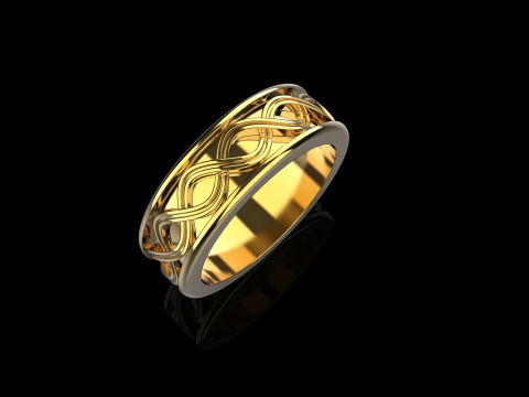 Wedding ringmodel 1011 3D 打印模型