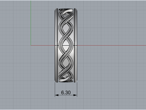 Wedding ringmodel 1011 3D 打印模型