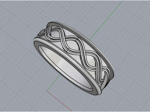 Wedding ringmodel 1011 3D 打印模型