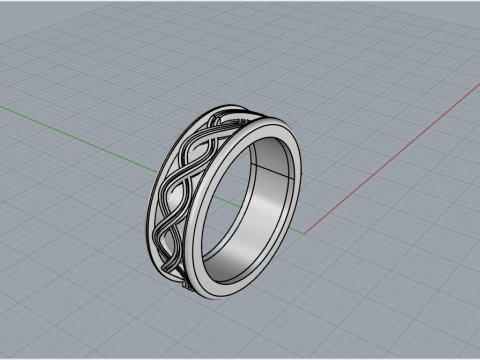 Wedding ringmodel 1011 3D 打印模型