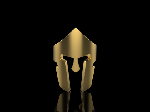 Spartan helmet ring model 1010 3D 프린트 모델