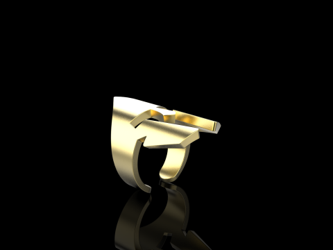 Spartan helmet ring model 1010 3D 프린트 모델