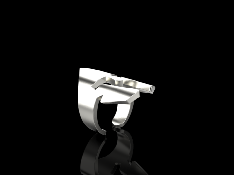 Spartan helmet ring model 1010 3D 프린트 모델