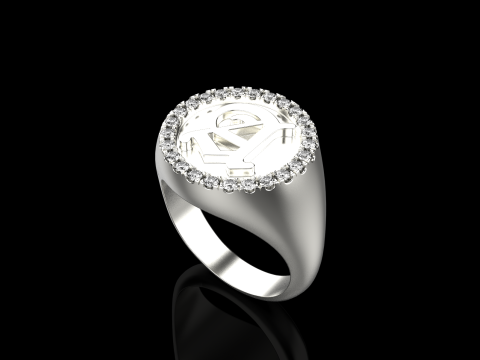 Initial signet ring model 1009 3D Druckmodell
