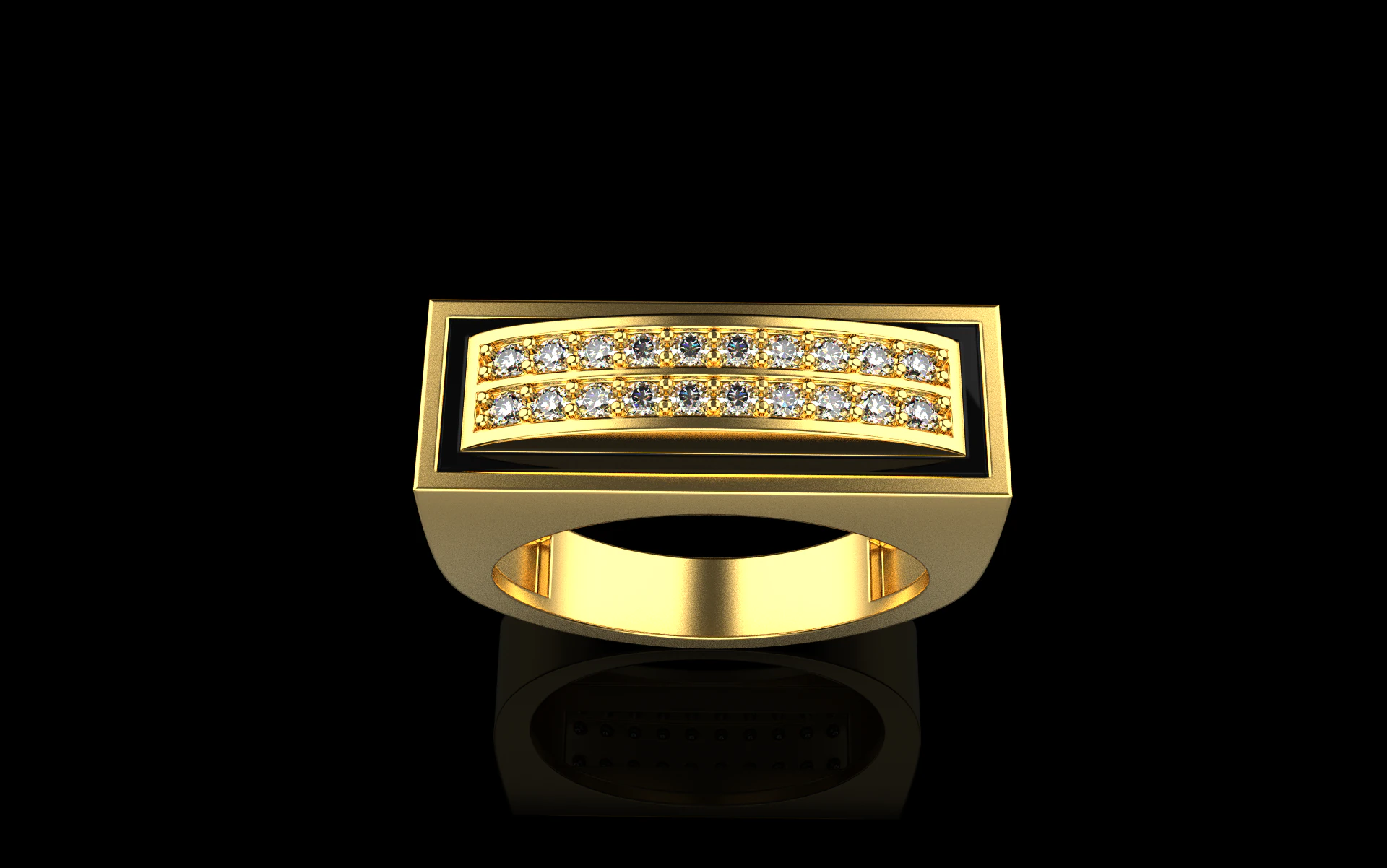 Enamel ring with gems model 1007 3D Print Model .c4d .max .obj .3ds .fbx .stl .blend 