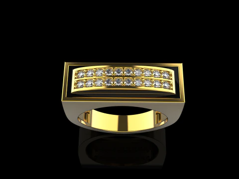 Enamel ring with gems model 1007 3D Print Model