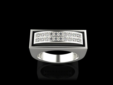 Enamel ring with gems model 1007 3D Print Model