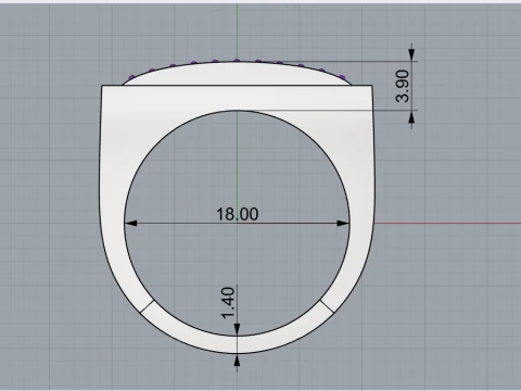Enamel ring with gems model 1007 3D Print Model
