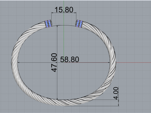 Knot bracelet model 1006 3D Print Model
