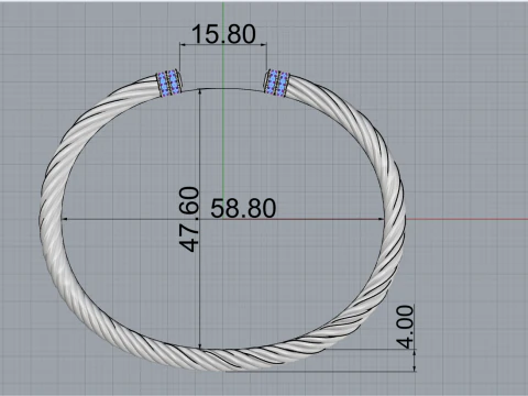 Knot bracelet model 1006 3D Print Model